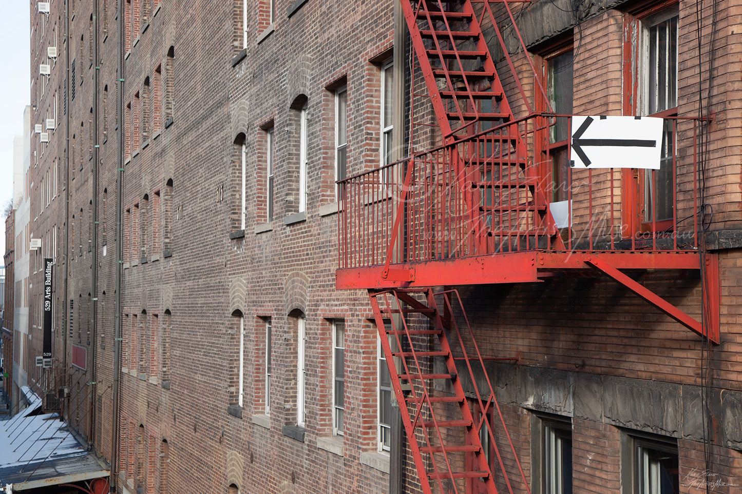 Red Steps (0217) Canvas Prints