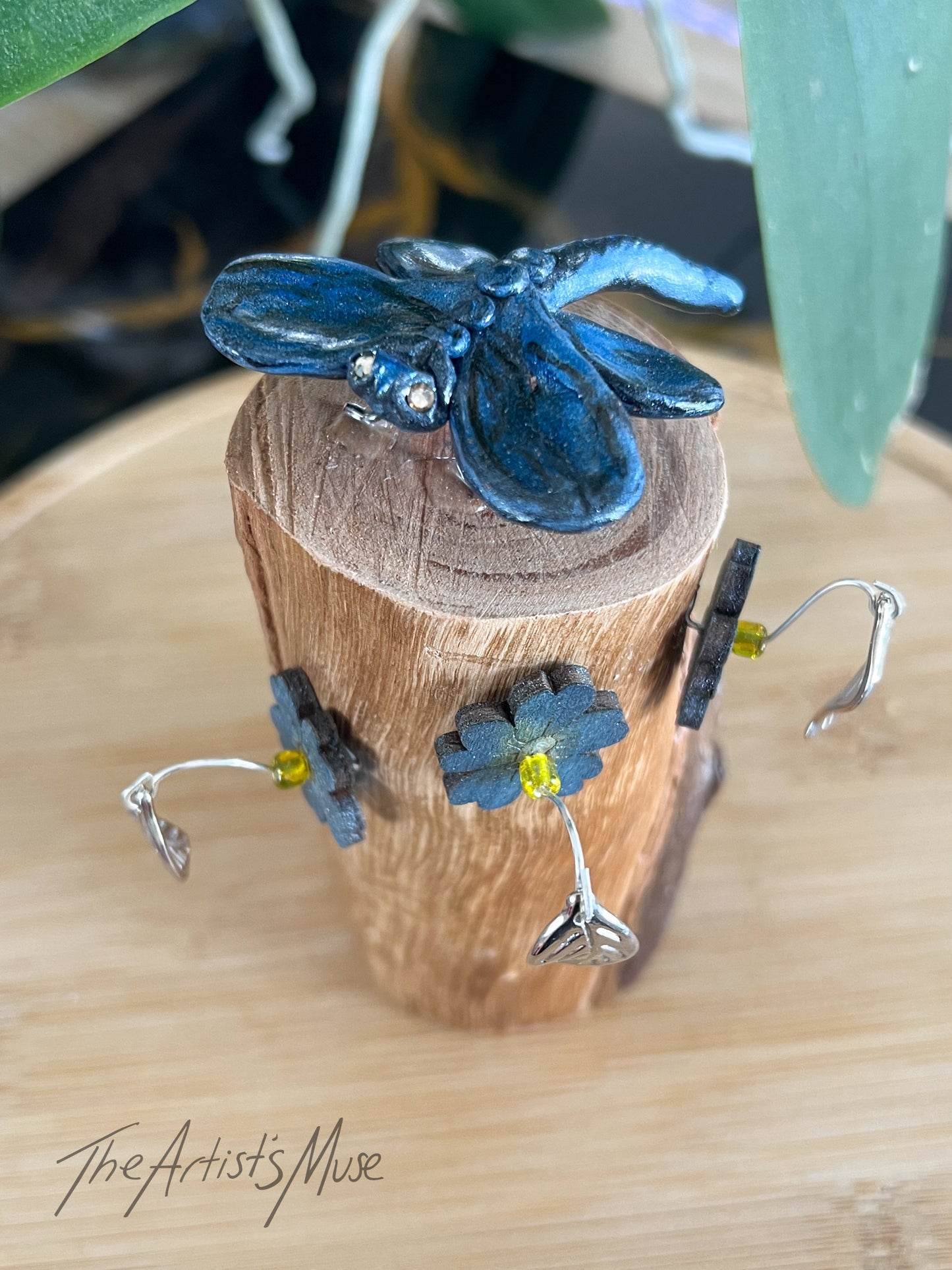 Blue Dragonfly Incense Holder