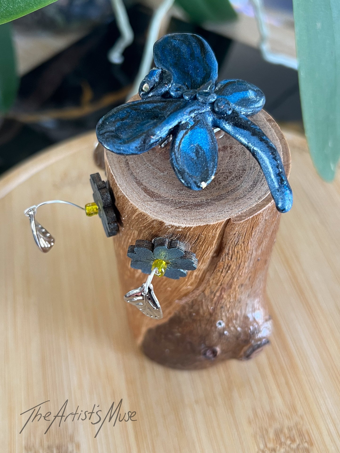 Blue Dragonfly Incense Holder