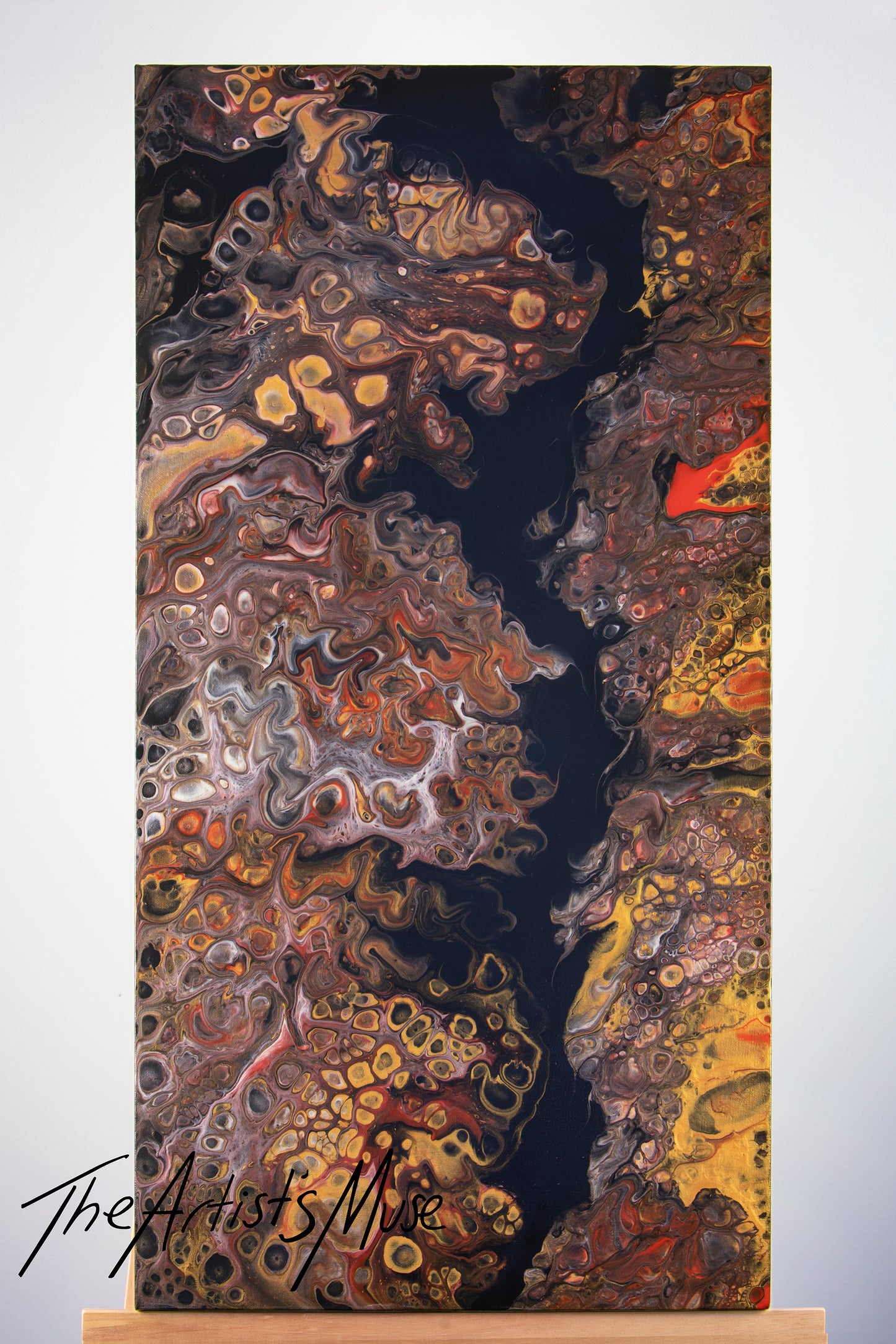 SOLD 'Eruption' 18x36 inch Deep edge acrylic on canvas