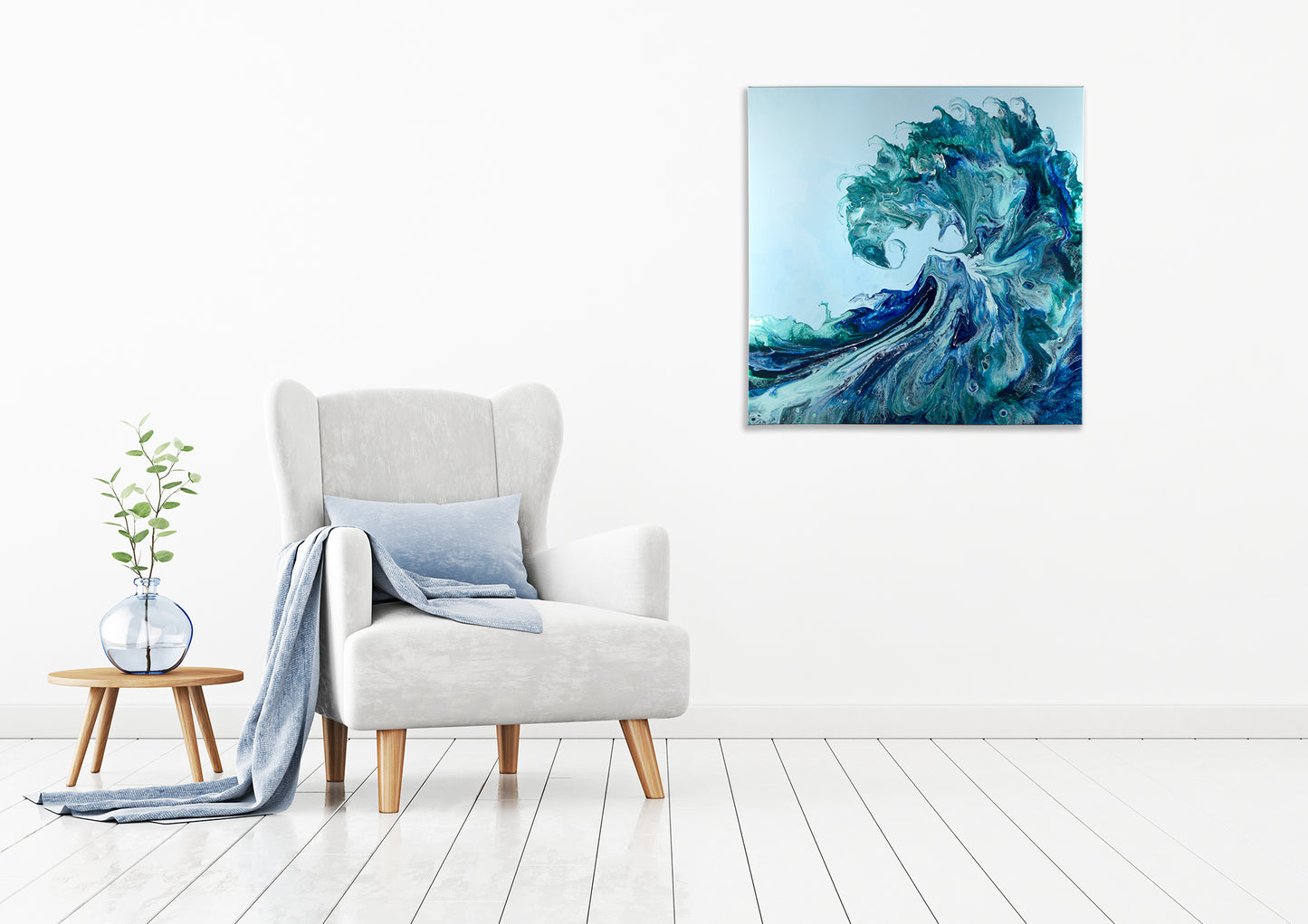 'Ocean Dragon' 36x36 Deep edge Acrylic on canvas