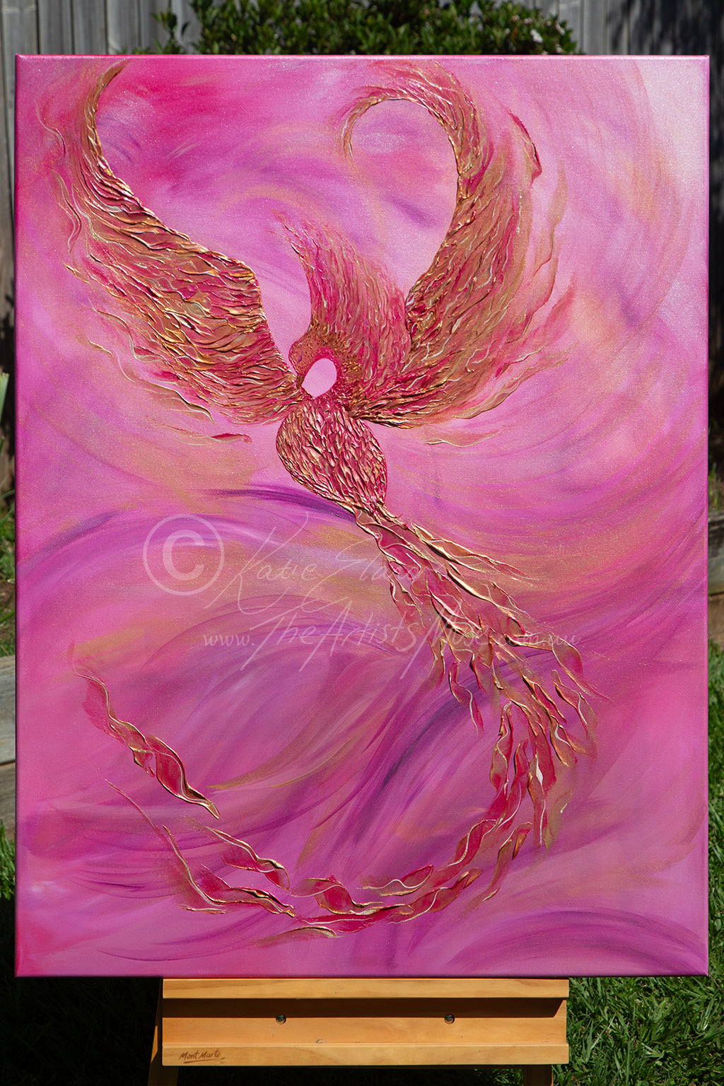 'Phoenix' 36x48 inch thin edge canvas