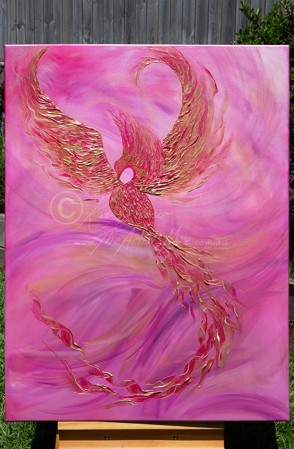 'Phoenix' 36x48 inch thin edge canvas