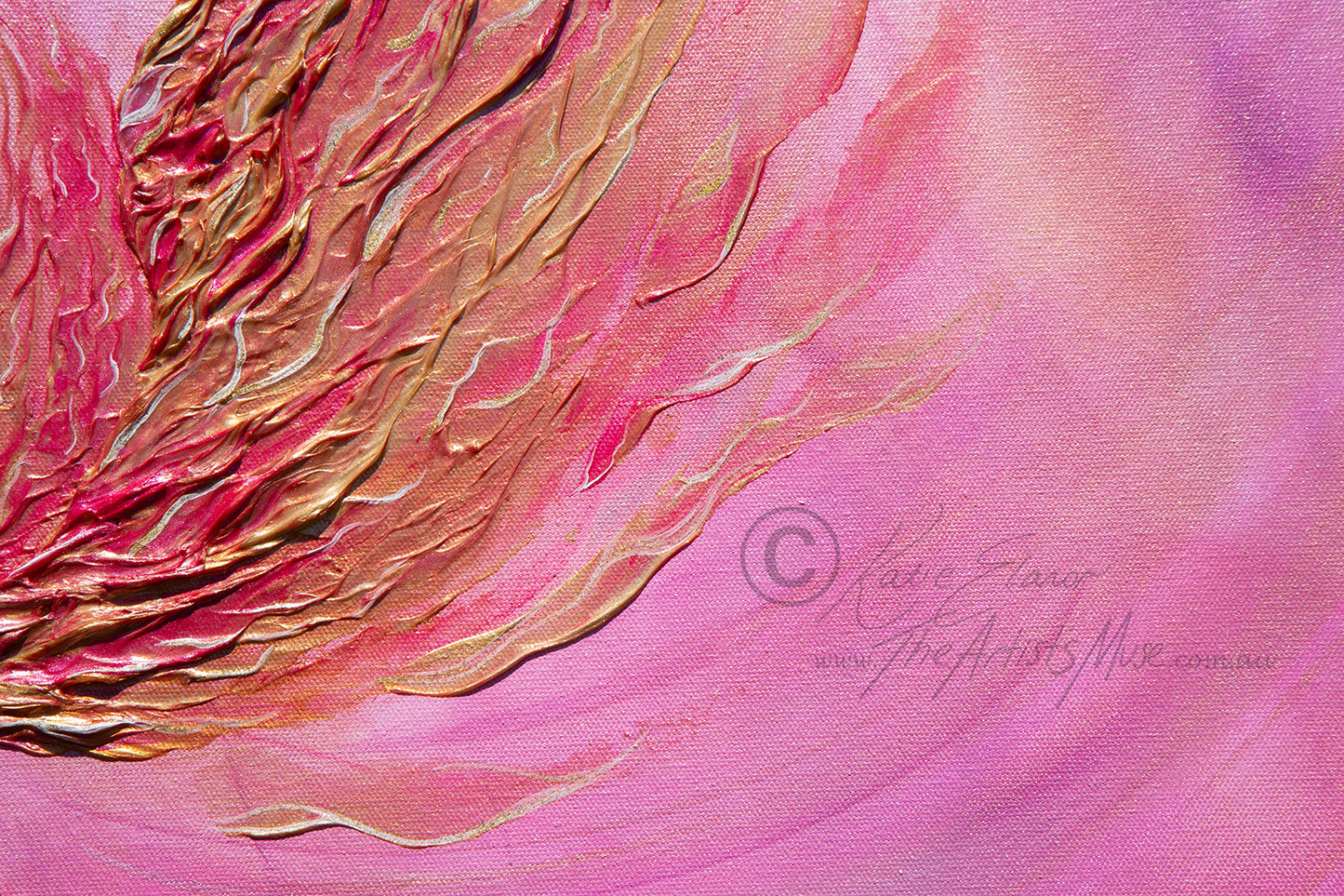 'Phoenix' 36x48 inch thin edge canvas