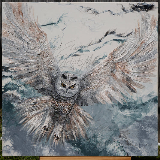 'Owl' 36x36 inch deep edge canvas