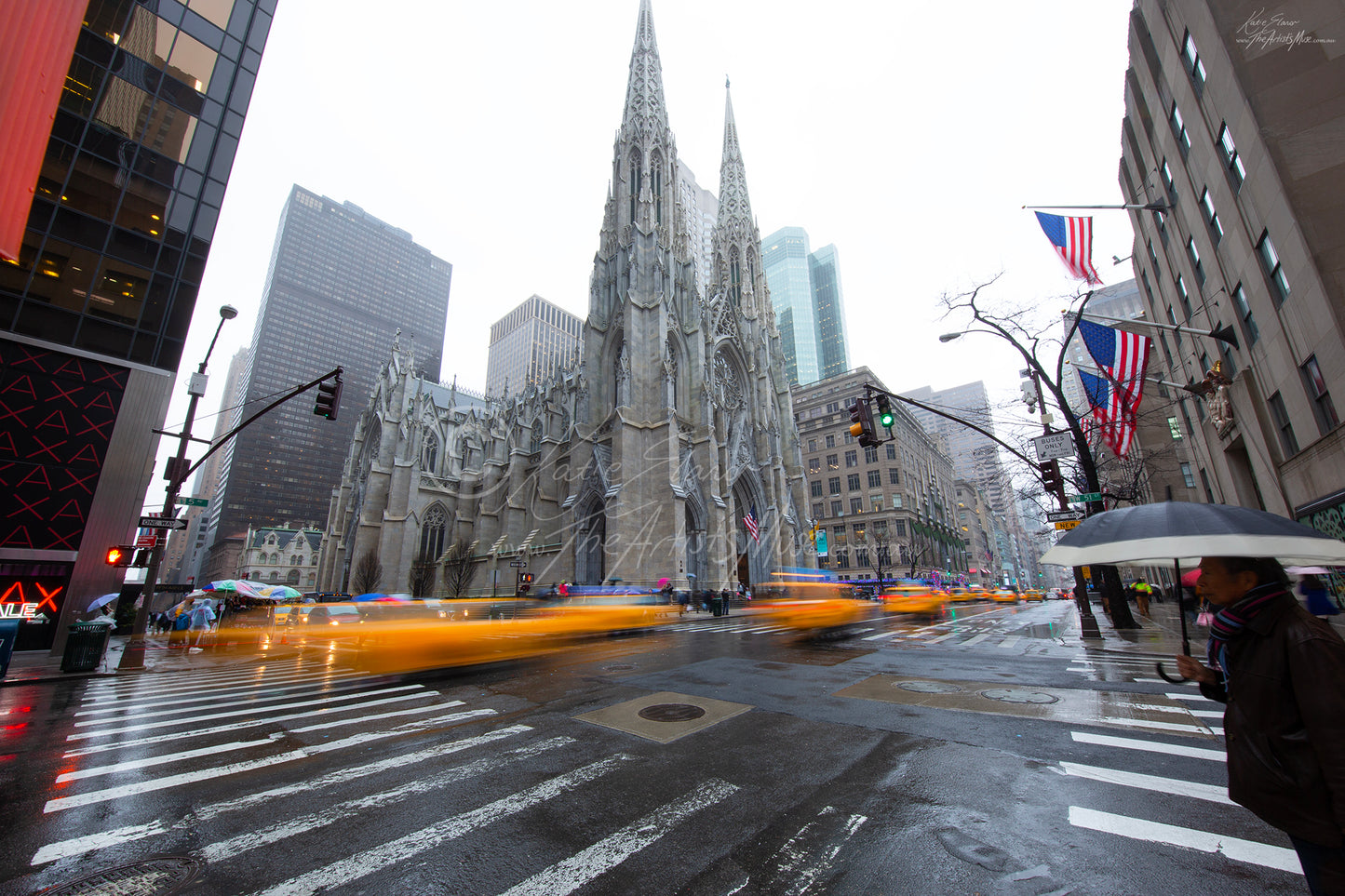 NY flowing in the rain