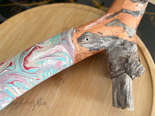 Natural timber Incense Holder with acrylic marble