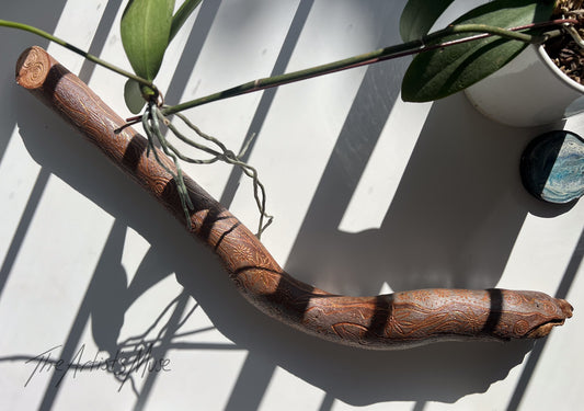 Timber Incense Holder with hand engraved design
