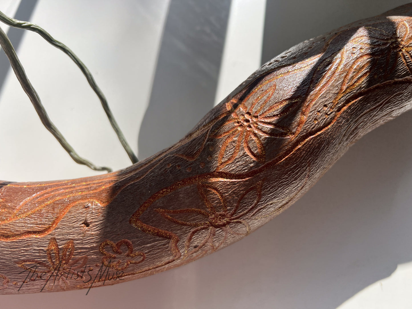 Timber Incense Holder with hand engraved design