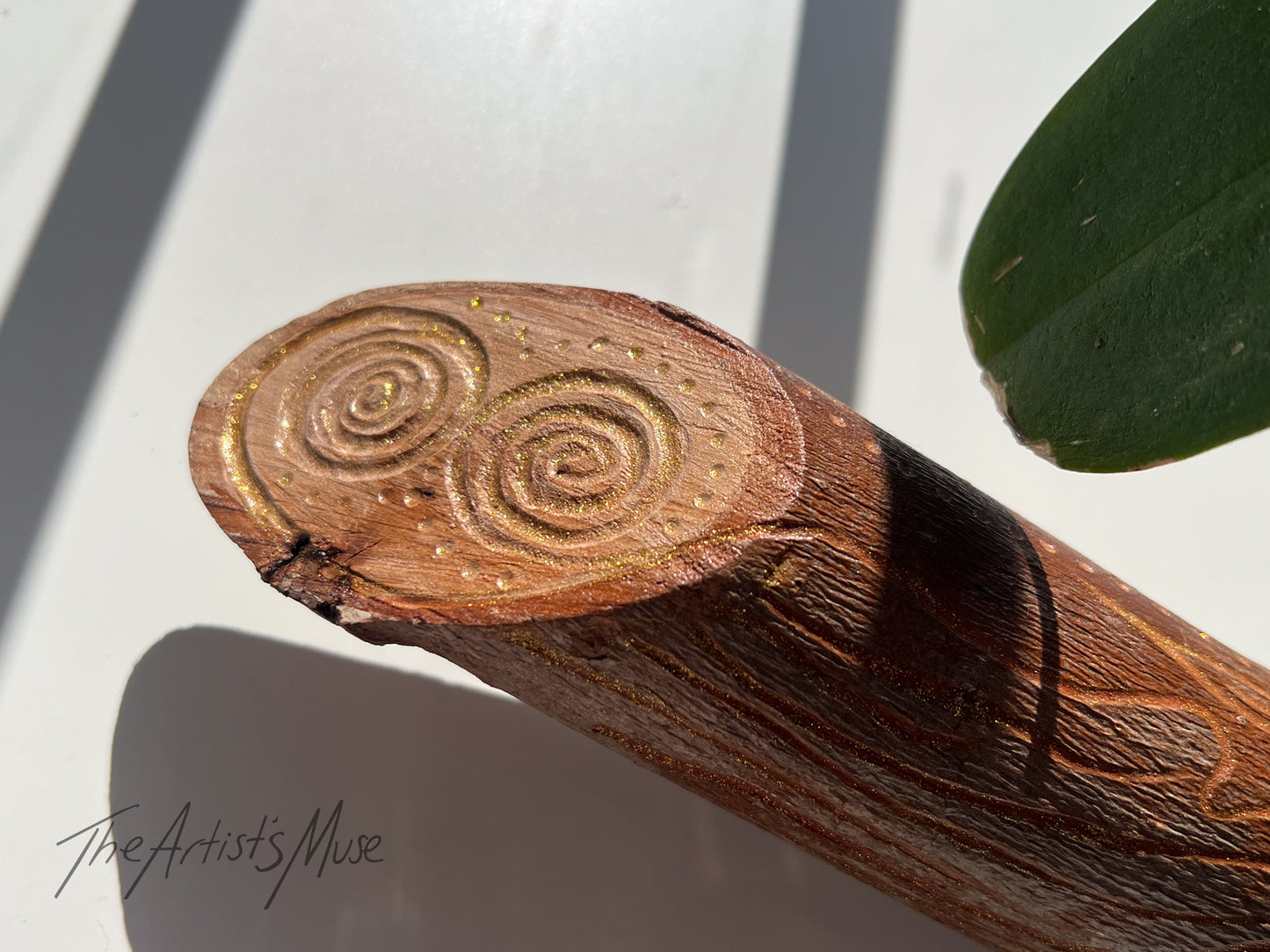 Timber Incense Holder with hand engraved design