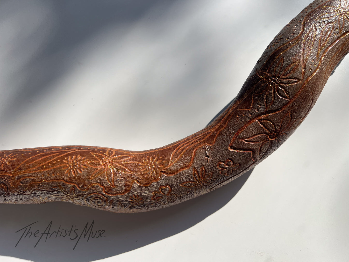 Timber Incense Holder with hand engraved design