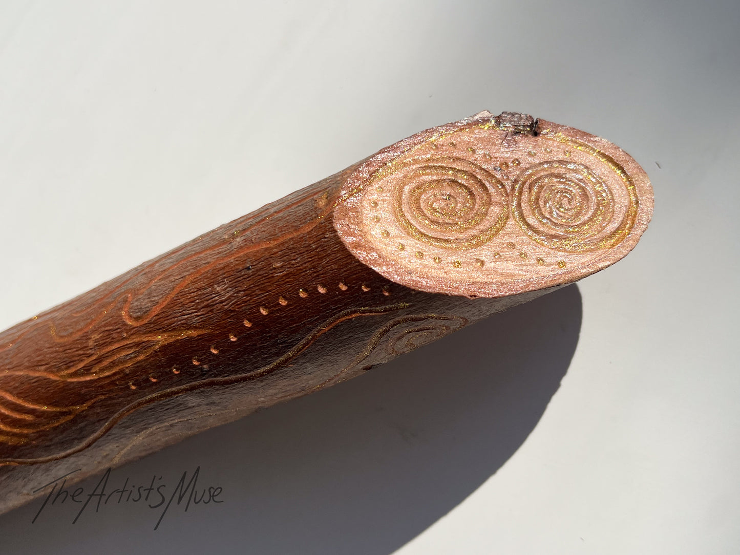 Timber Incense Holder with hand engraved design