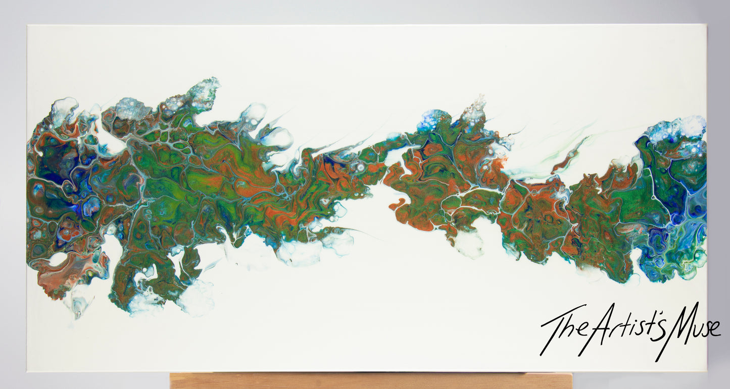 'Flame Dragons' 18x36 inch Deep edge acrylic on canvas