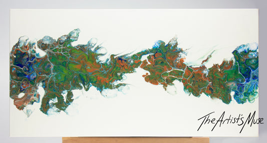 'Flame Dragons' 18x36 inch Deep edge acrylic on canvas