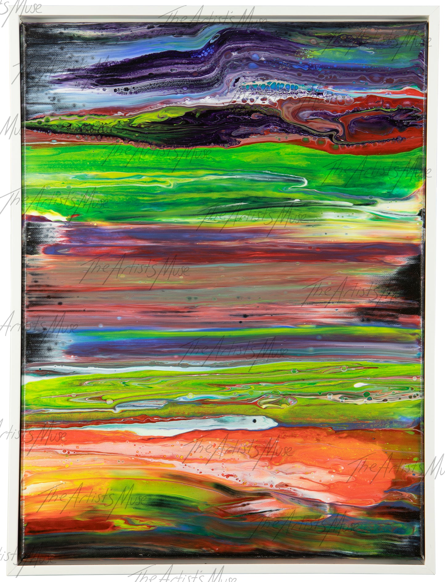 Framed 12x16 inch vibrant swipe