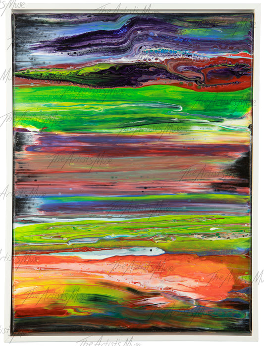 Framed 12x16 inch vibrant swipe