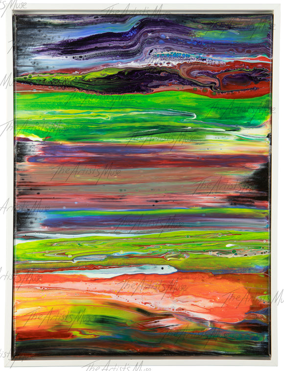 Framed 12x16 inch vibrant swipe