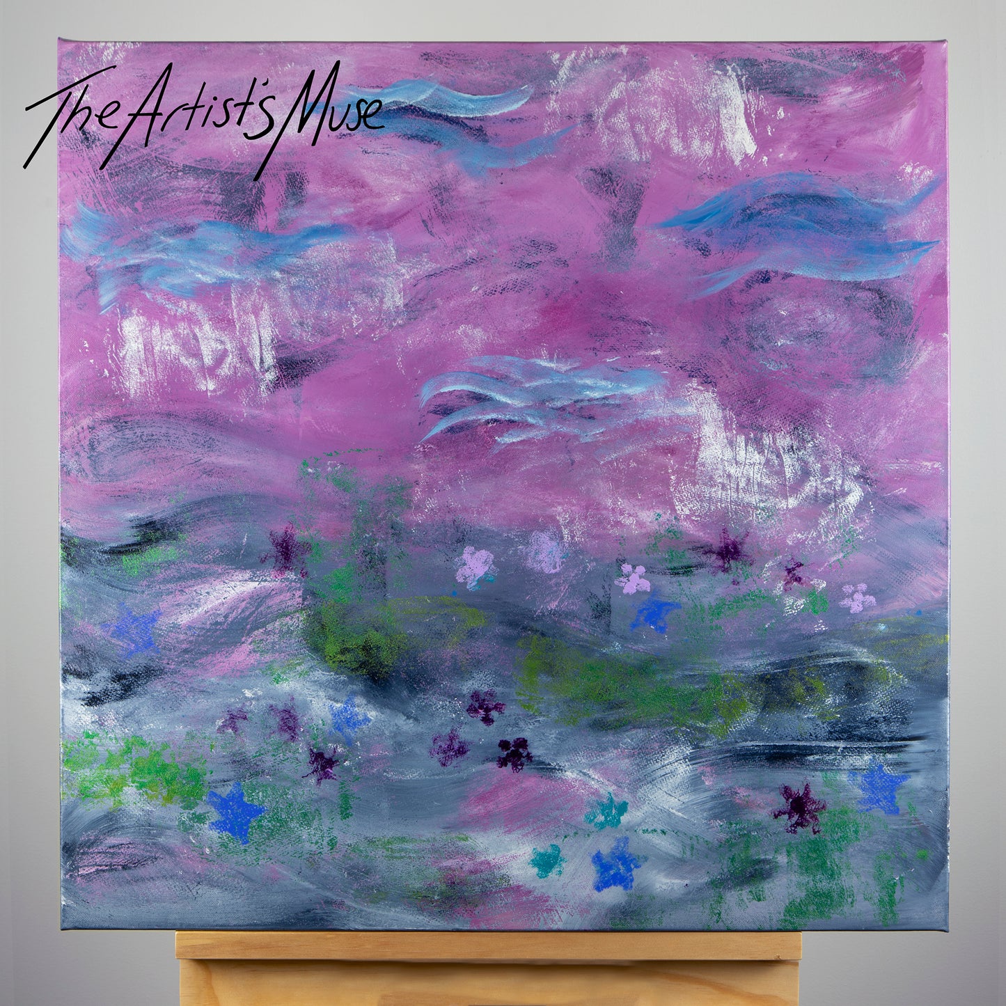 'Whimsical' 30x30 inch deep edge Acrylic on Canvas