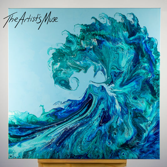 'Ocean Dragon' 36x36 Deep edge Acrylic on canvas