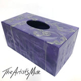 Tissue Box Cover- Amethyst purple metallic