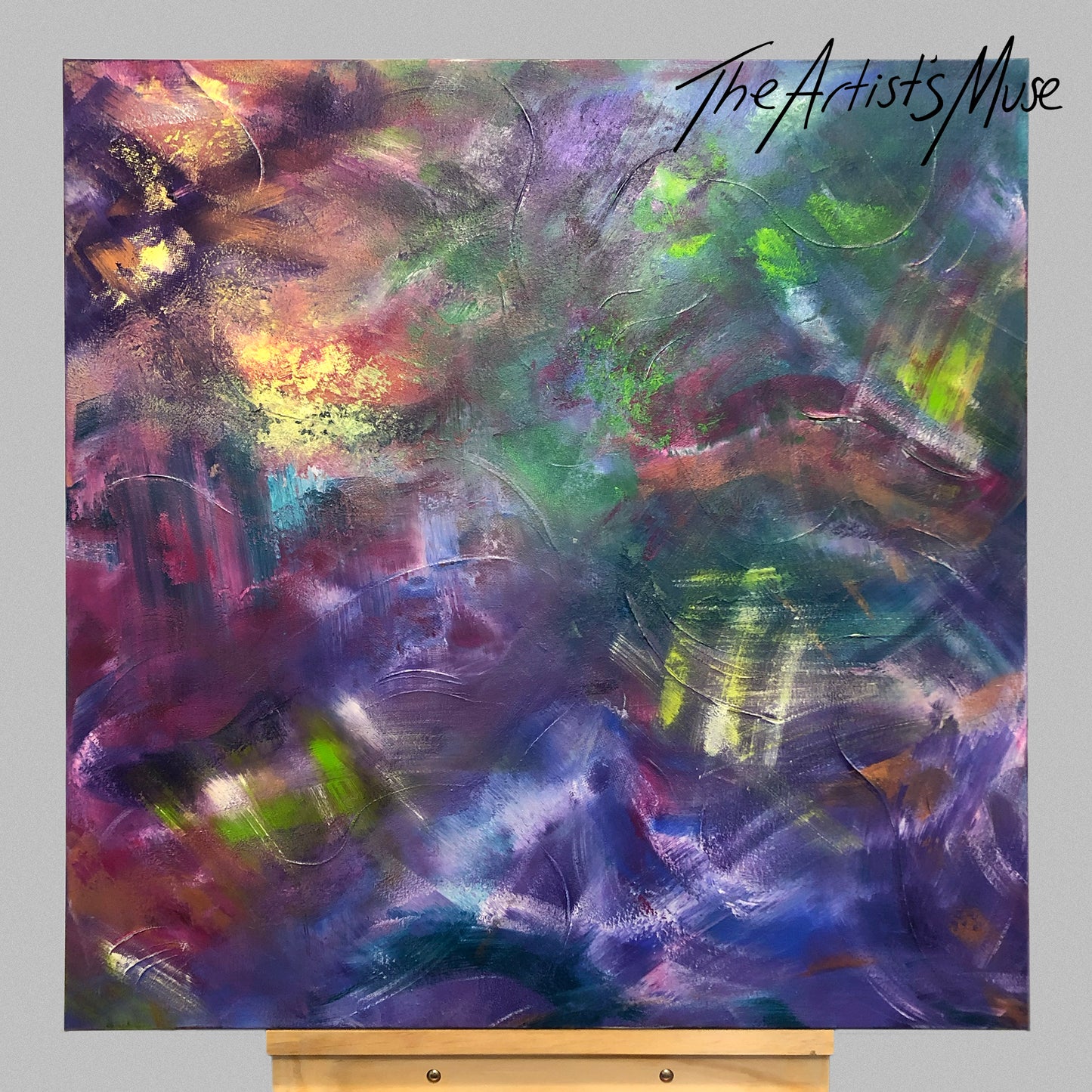 'Vortex' 36x36 inch deep edge Acrylic on canvas