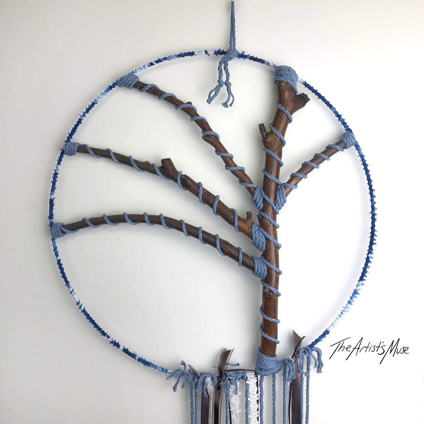 Wall Hanging- Blue Hue 50cm diameter
