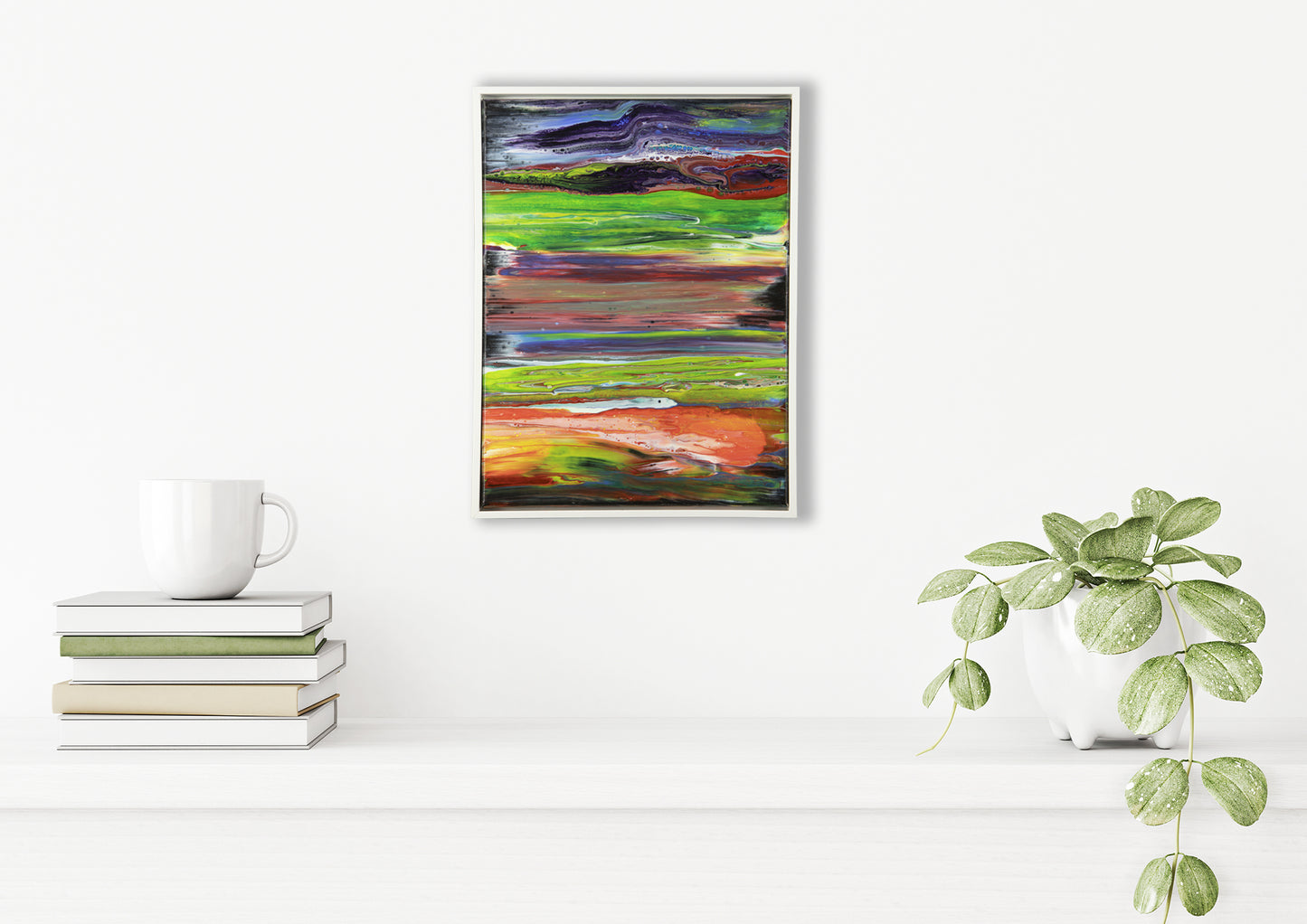 Framed 12x16 inch vibrant swipe